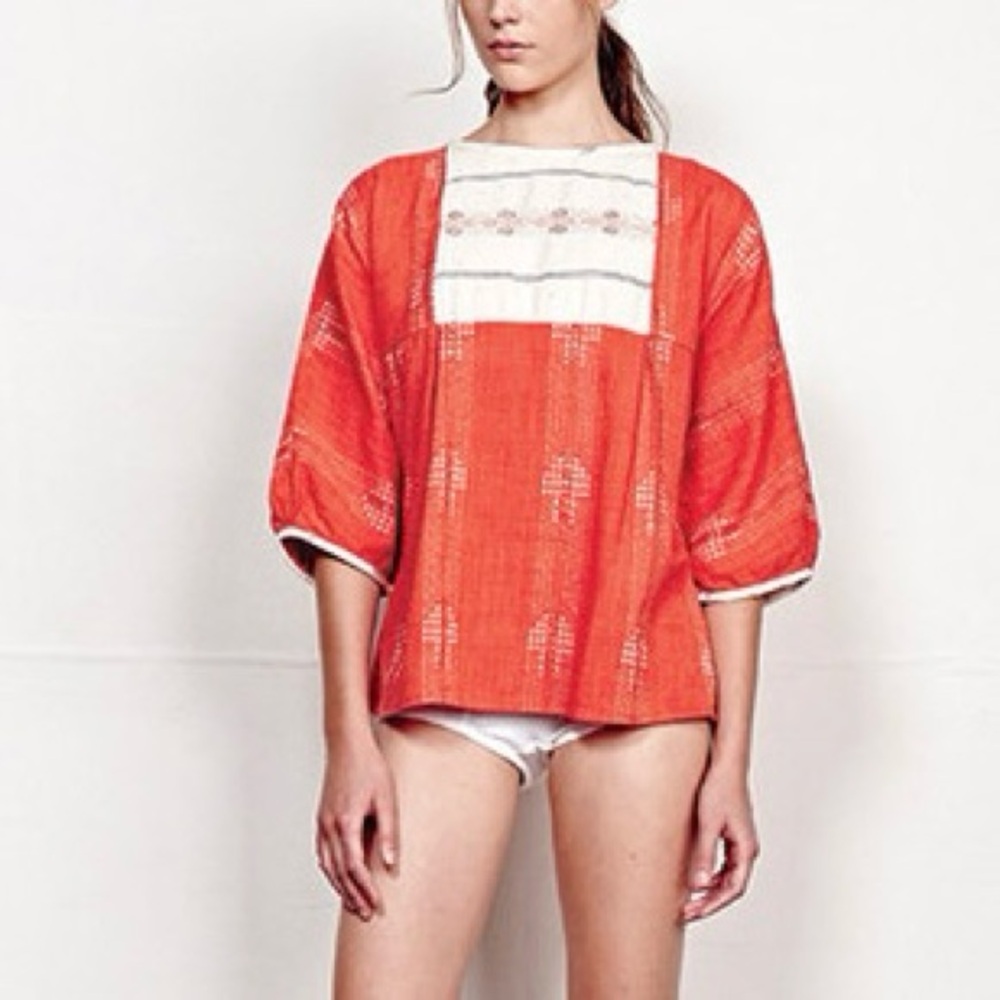 Ace & Jig popham pullover orange top - Picture 3 of 11